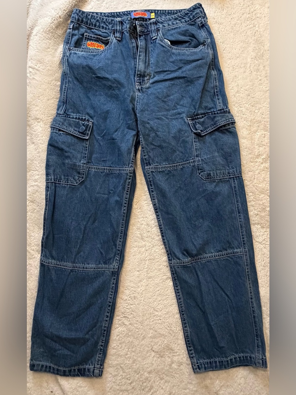 Empyre Dark Blue Cargo Denim Pants